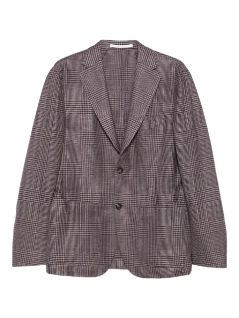 Eleventy checked single-breasted blazer Purple L75GIAC12TES0L099