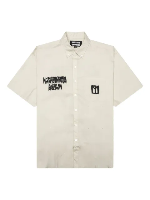 Neighborhood graphic-print shirt Neutrals 241AQBLNSHM01S