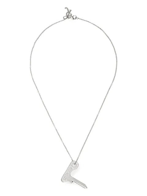 Raf Simons small Key on Hanger necklace Silver 231970