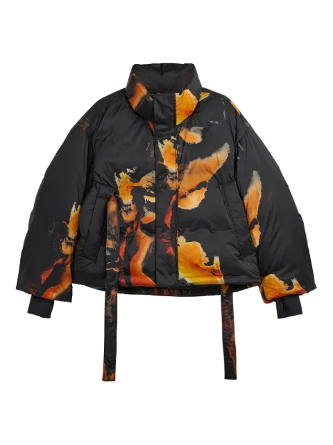Y-3 printed puffer jacket Black KA2366