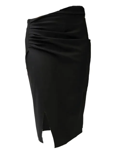 VIVEH Hadar draped side-split skirt Black 250910429