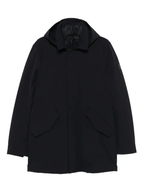 People Of Shibuya hooded flap-pocket coat Black HACHIKOPM981