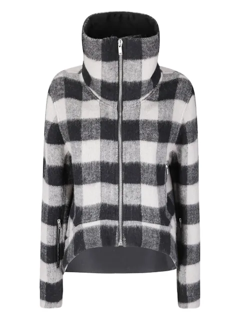 Rick Owens Exploder check zip-front jacket Black RP02E4722WJP