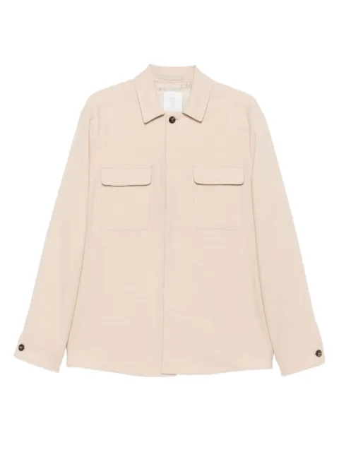 Eleventy buttoned flap-pocket jacket Neutrals L75GIAK08TES0H111