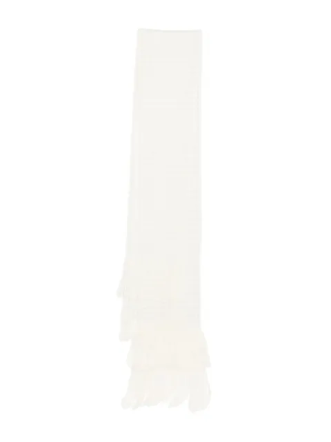 Fabiana Filippi fringed knit scarf White SAD215A876D504