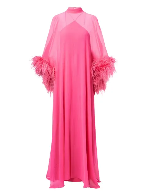 Taller Marmo feather-trim tunic Pink TMSS2516305