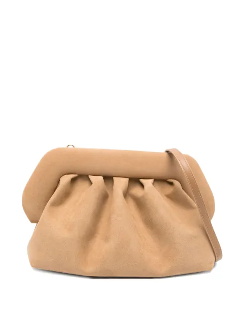 Themoirè faux-suede clutch bag Neutrals TMFW25TMWSUE