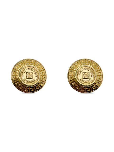 Givenchy Pre-Owned 1980s Coin Logo earrings Gold JGJGIVLOGOERG
