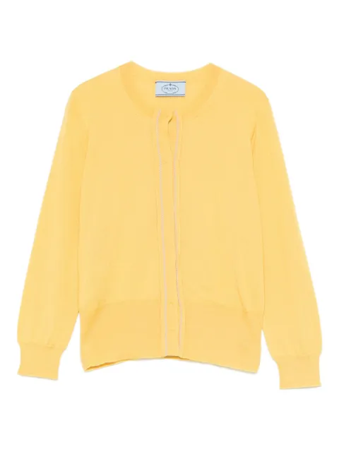 Prada long-sleeved cardigan Yellow P25D411JEMF0X8U