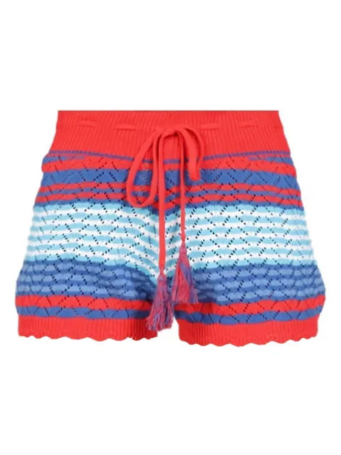 Gallo striped tassel-detail shorts Red AP5131065159