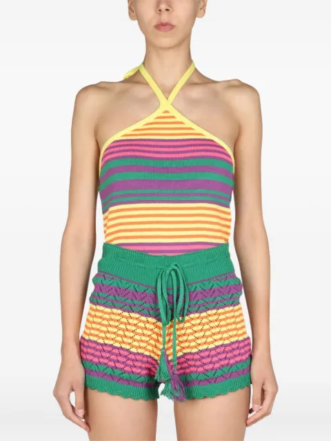 Gallo striped halter-neck top Yellow AP5131088151