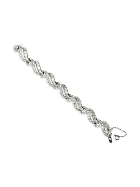 Jennifer Gibson Jewellery 1950s Maer crystal-embellished bracelet Silver JGJMAERBLT