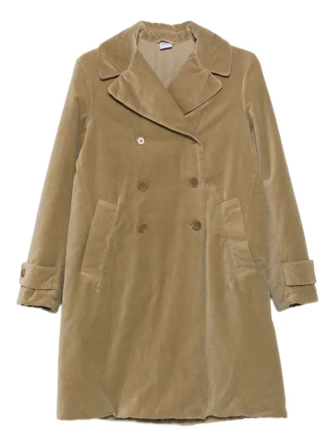 ASPESI double-breasted velvet coat Neutrals 0759V548