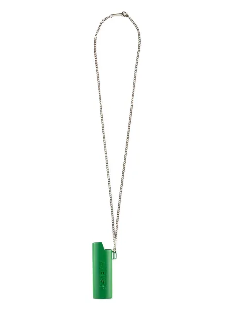 AMBUSH lighter-case curb-chain necklace Green 12112095GRN
