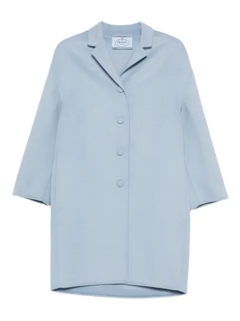 Prada button-fastening collared coat Blue P631D03HF0424