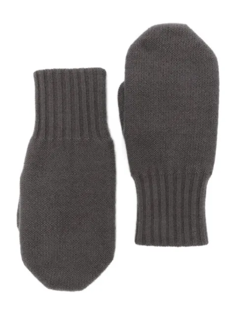 Liska ribbed-cuff gloves Grey GLOVE381