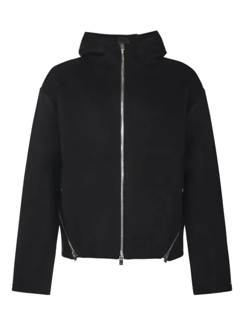 HELIOT EMIL Lasing zip-up hooded jacket Black PREAW25M02158BLK01