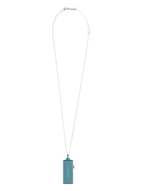 AMBUSH USB rectangle necklace Blue 12112099BLU