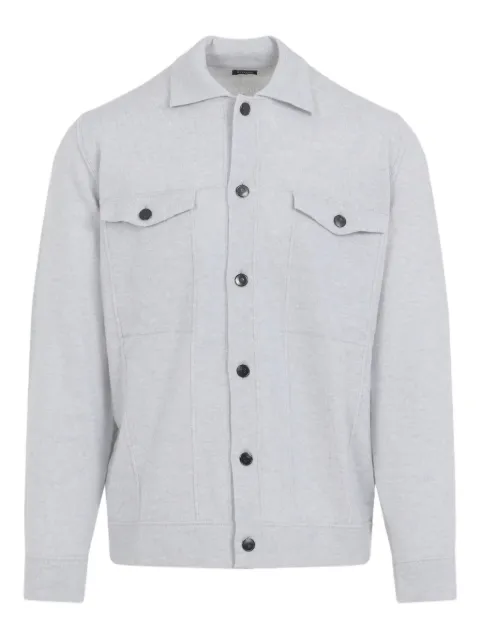 Kiton button-fastening flap-pocket shirt jacket Grey UMK077903000