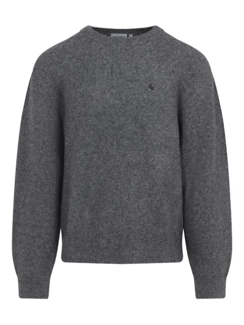 Carhartt WIP logo-embroidered crew-neck sweater Grey I0353943AZXX