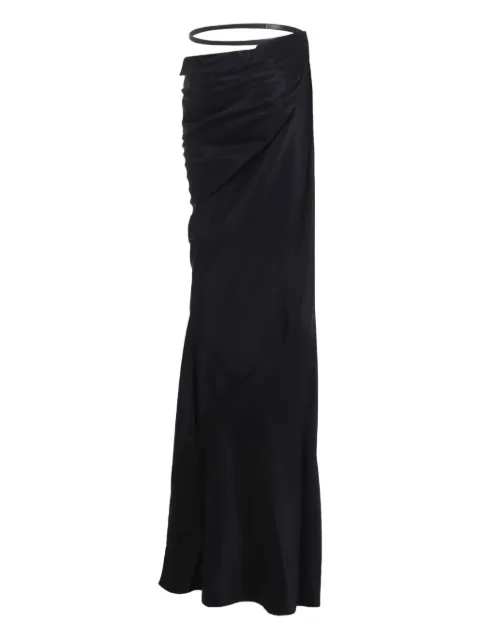 TOM FORD leather-belt draped skirt Black GC5828FAX1664