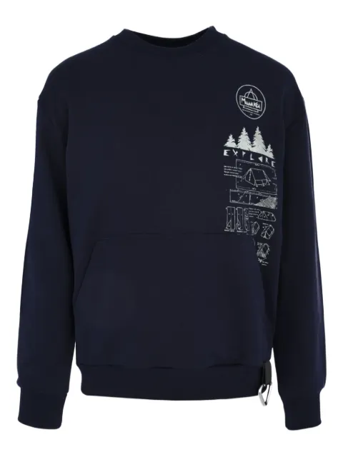 Mauna Kea explorer graphic sweatshirt Blue MKU662EX28