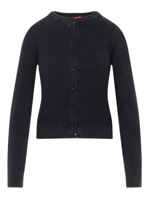 Diesel button-fastening logo-embroidered cardigan Black A218590QKBT