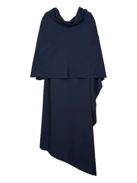 Ports 1961 draped-cape midi dress Blue PW425DLS07VWV010
