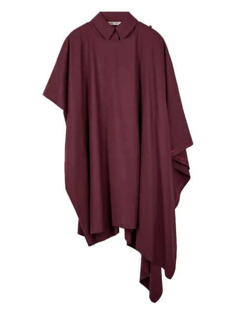 Ports 1961 draped-neckline shirt mini dress Red PW425DSS01AWWW027
