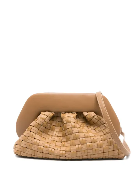 Themoirè woven gathered clutch Neutrals TMFW25TMWSUE124