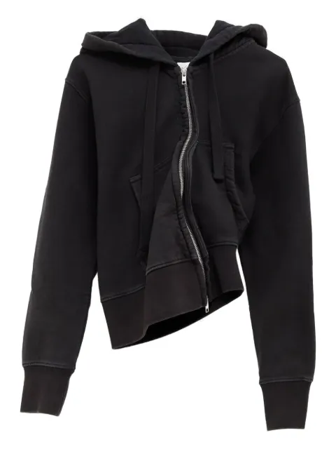 Vaquera cotton zip hoodie Black VAQ10T016