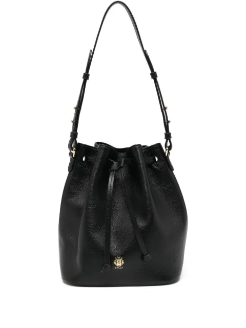 Bally Hera leather drawstring bucket bag Black WAU01YVT990