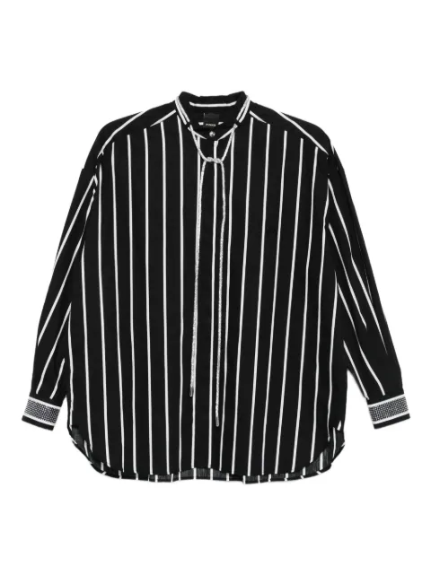 PINKO striped lace shirt Black 105606A2TB
