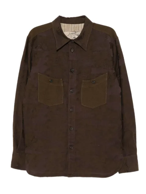 Ziggy Chen cotton shirt Brown 0M253070864
