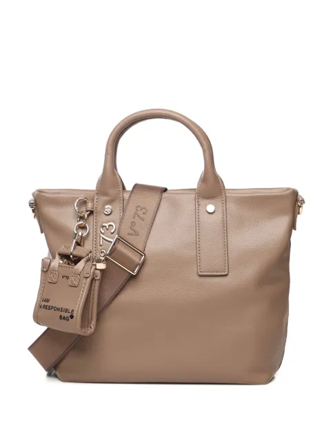 V°73 Matilda logo-charm tote bag Brown 73BS9D602MATILDATAUPE