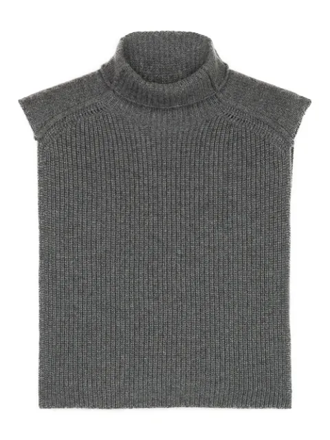Ports 1961 ribbed turtleneck top Grey PW425KFK02UKH006