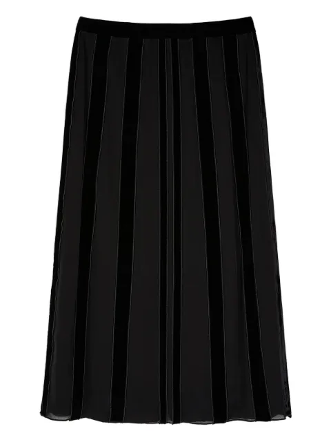 Ports 1961 velvet-panelled midi skirt Black PW425XXL08WWS019
