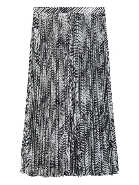 Ports 1961 chevron pleated midi skirt Black PW425XXL11WPP011