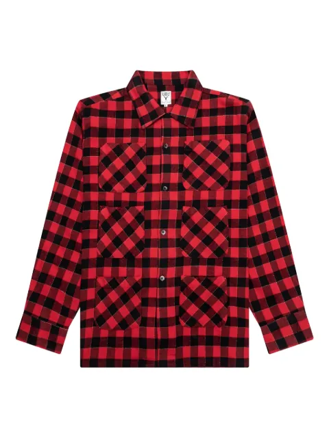 SOUTH2 WEST8 six-pocket checkered shirt Red NS781C