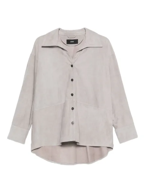 Arma Caterine button-down suede shirt Grey 005L25605902