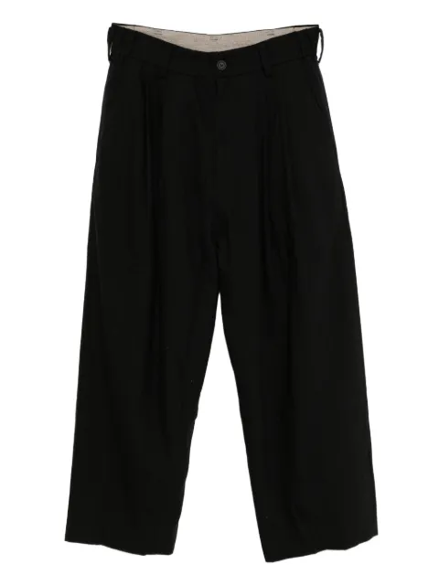 Ziggy Chen front-pleated trousers Black 0M253050104