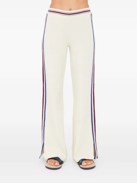 The Upside Adesa Kansas striped knit trousers White USW425054