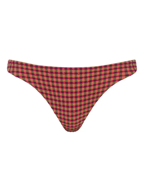 The Upside Aliki Christy checkered-pattern bikini bottoms Red USW425162