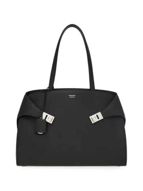 Ferragamo Hug clasp-detail shoulder bag Black 787660