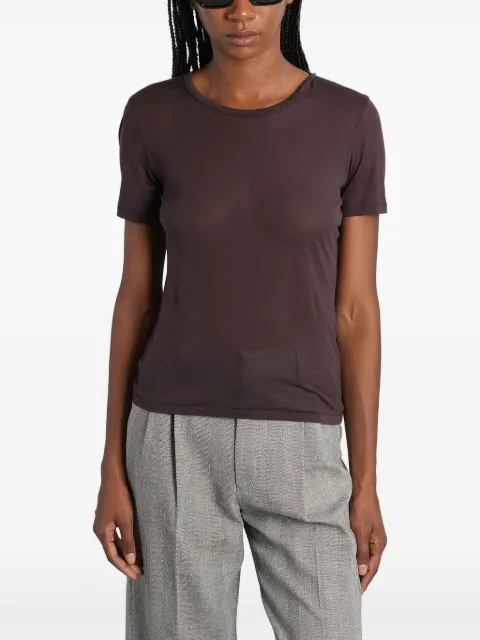 ANINE BING round-neck short-sleeve T-shirt Brown A0811500