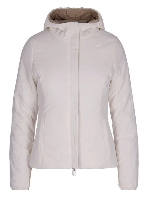 K-Way Lily hooded zip-front jacket Brown K6128TW