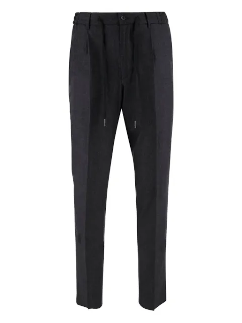 Tagliatore dart-detail drawstring trousers Black PNEWMAN060071N3019