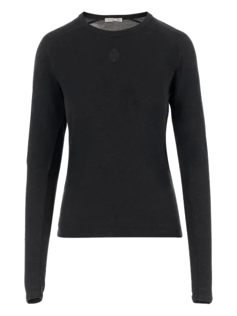 By Malene Birger logo-embroidered crew neck sweater Black 103283050