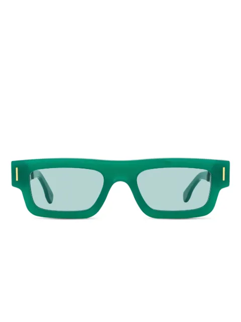 Retrosuperfuture low-profile rectangular sunglasses Green AJQ52