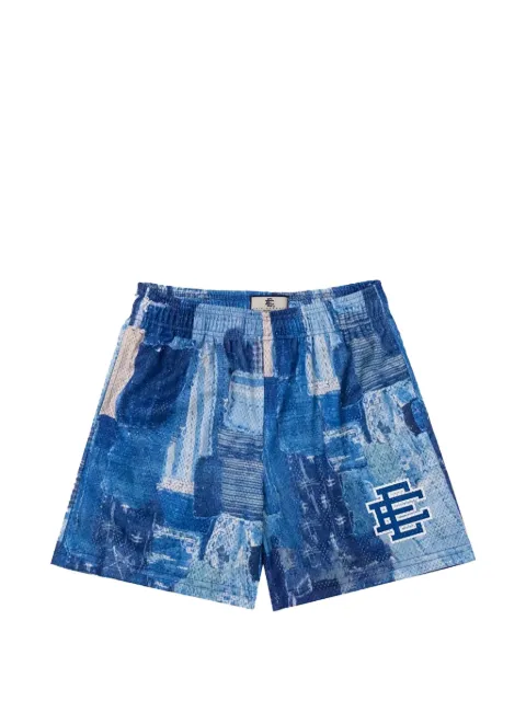 ERIC EMANUEL Boro patchwork shorts Blue EE040
